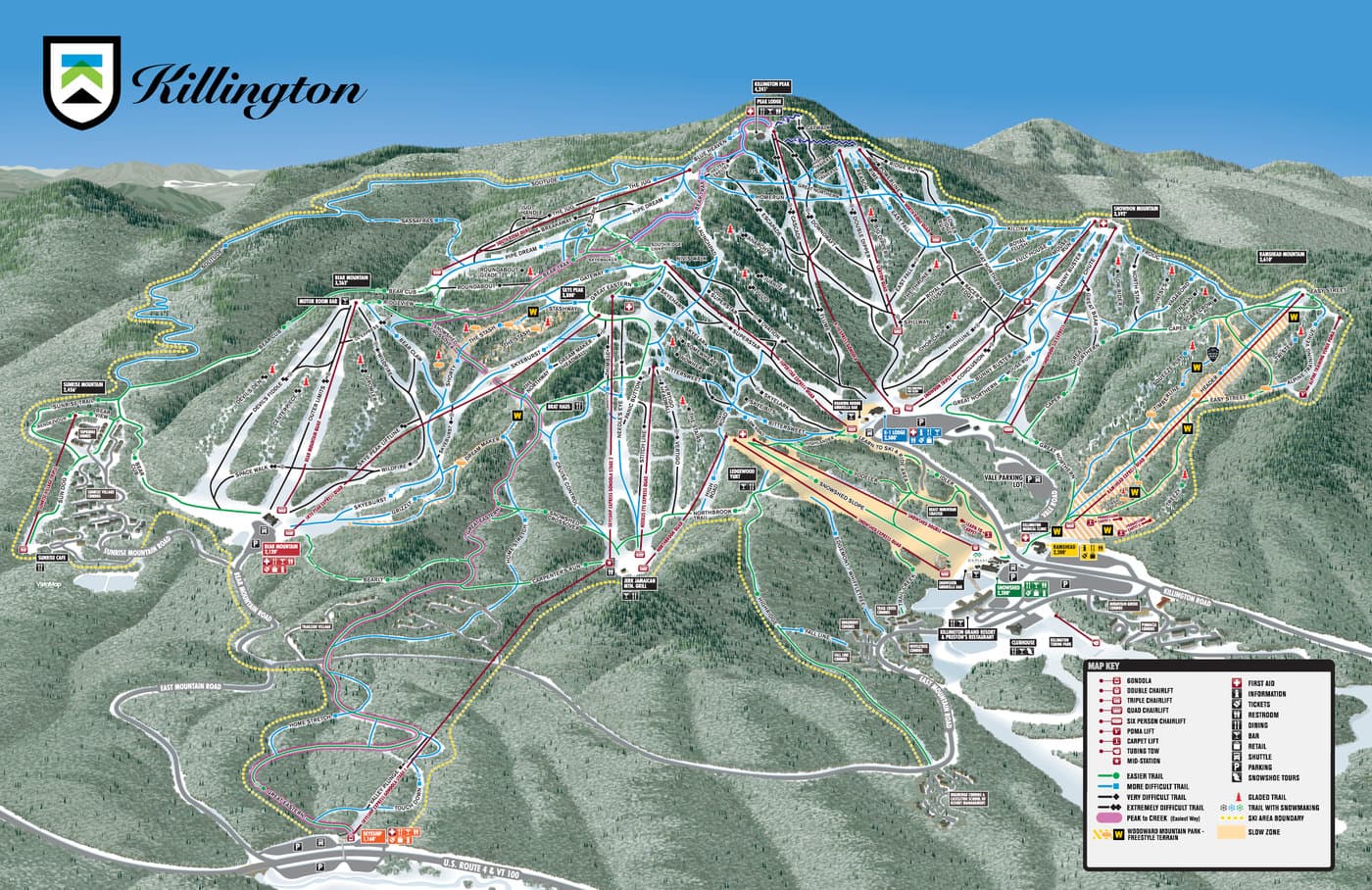 Killington Resort Trail Map